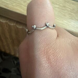 James Avery Silver Heart Link Ring